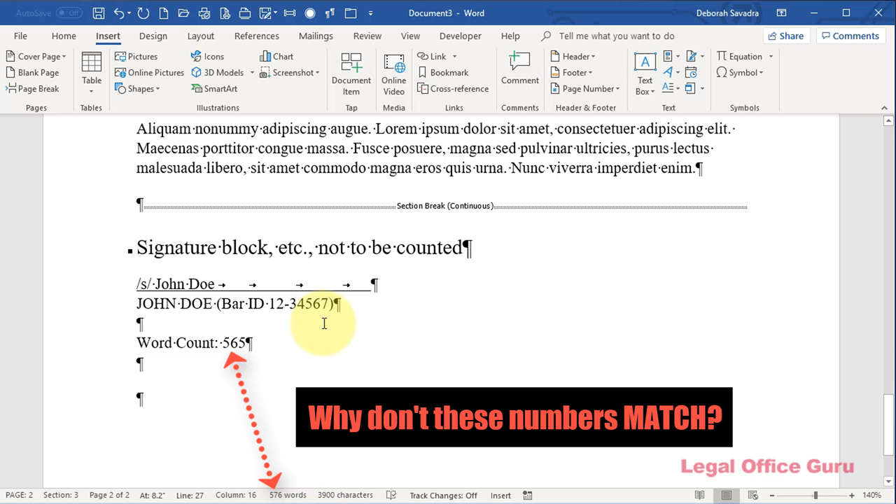 microsoft word for mac comments not numbered